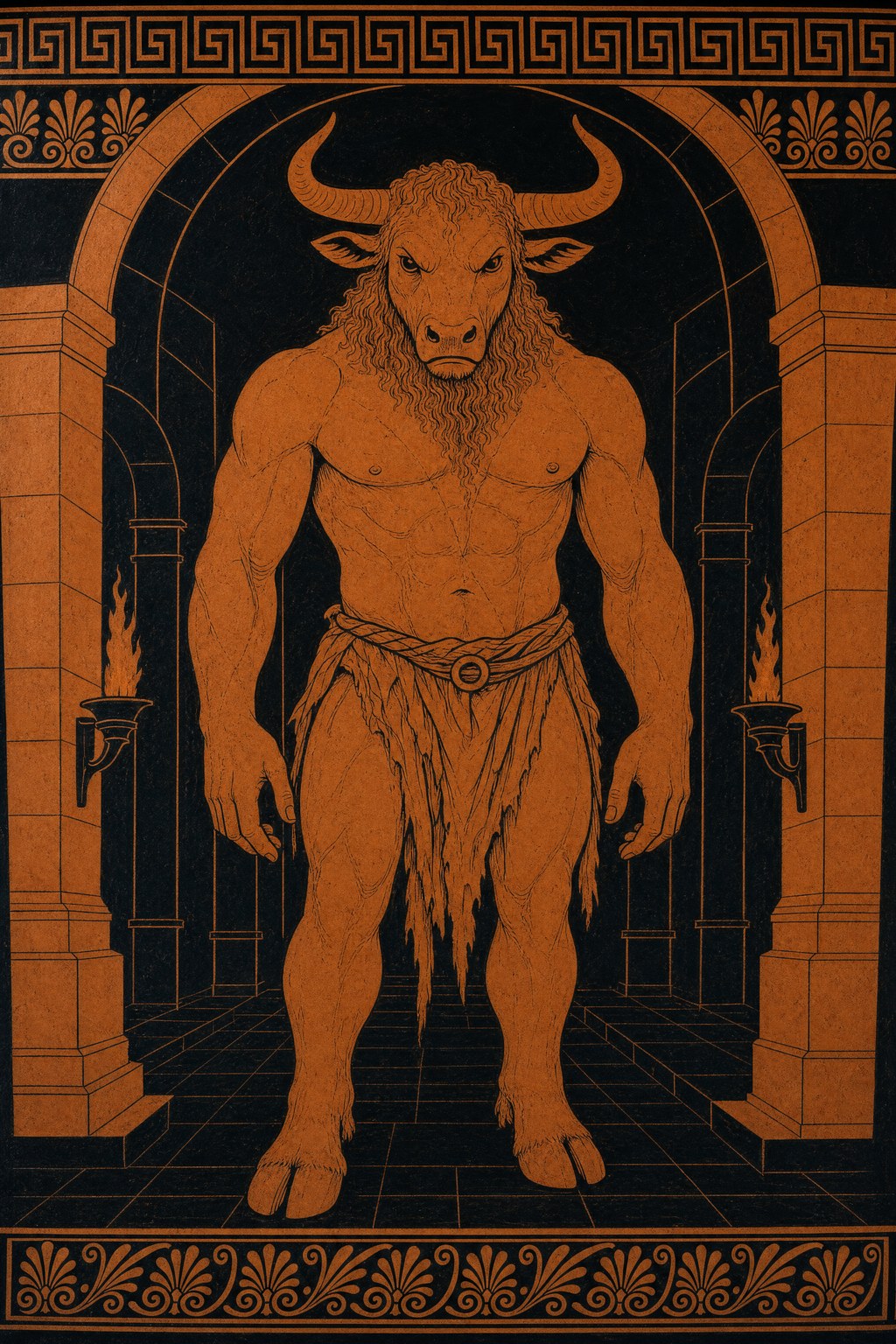 The Minotaur — Attic Red-Figure