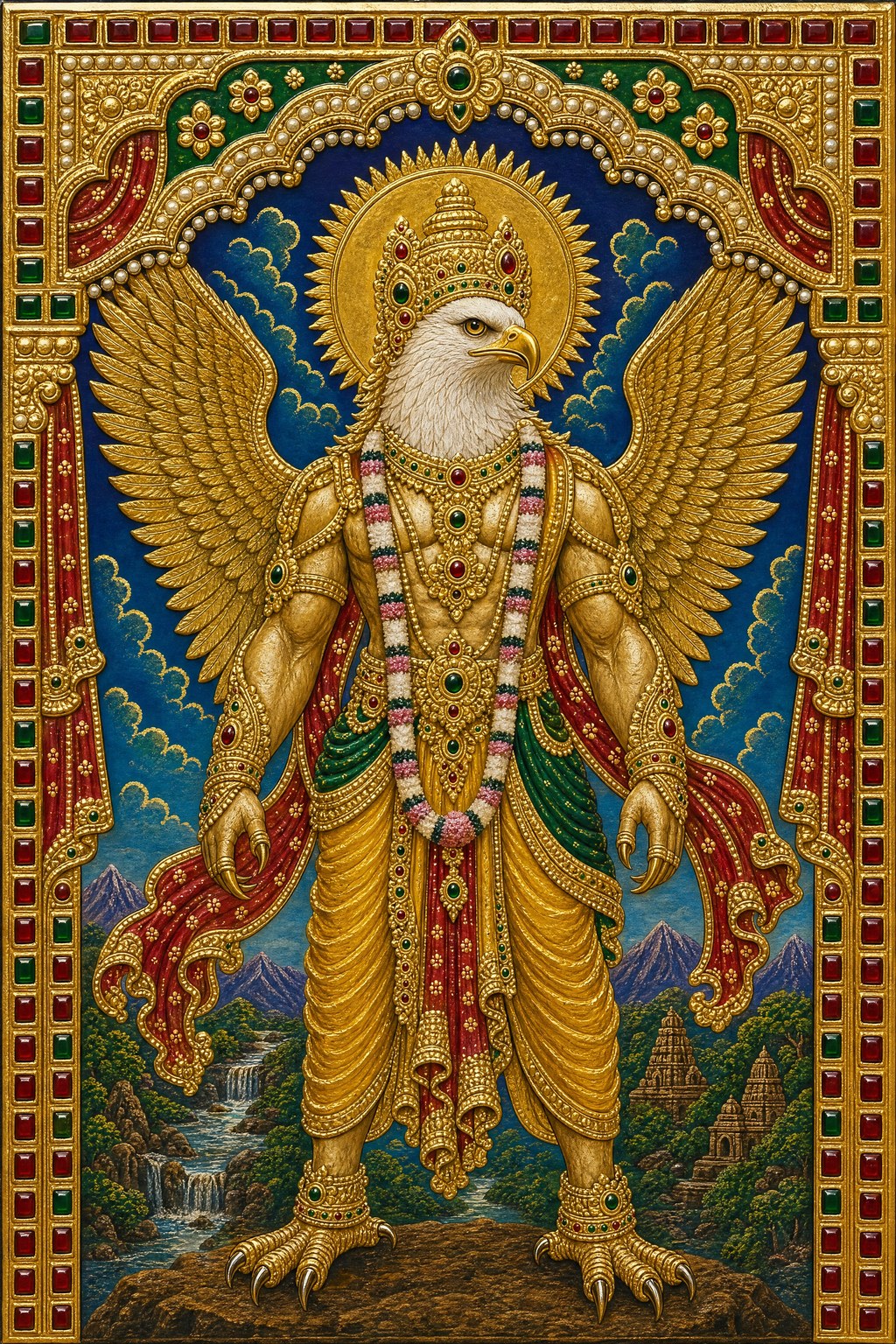 Garuda — Tanjore Gold