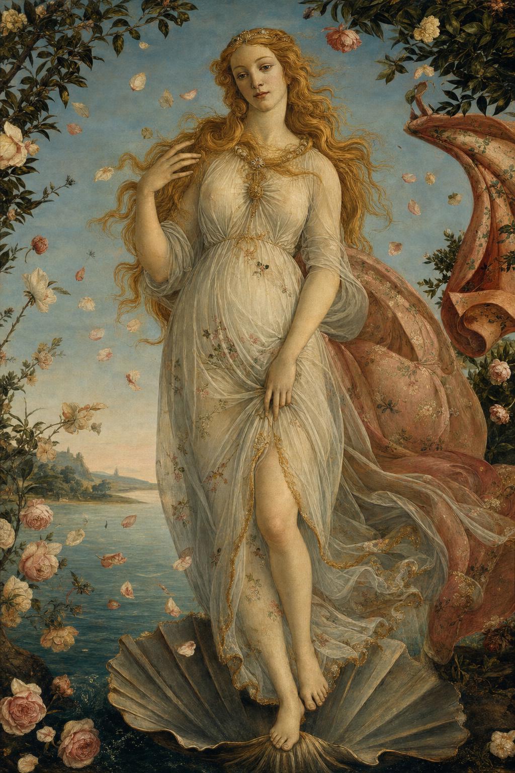 Myth in the style of Botticelli
