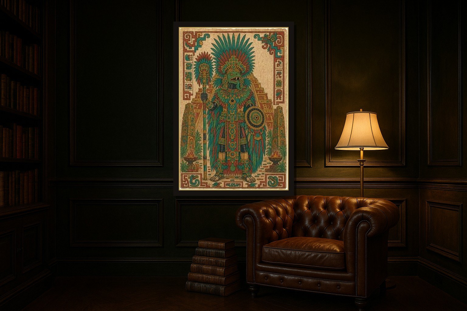The Sun Kingdoms hanging framed in a room