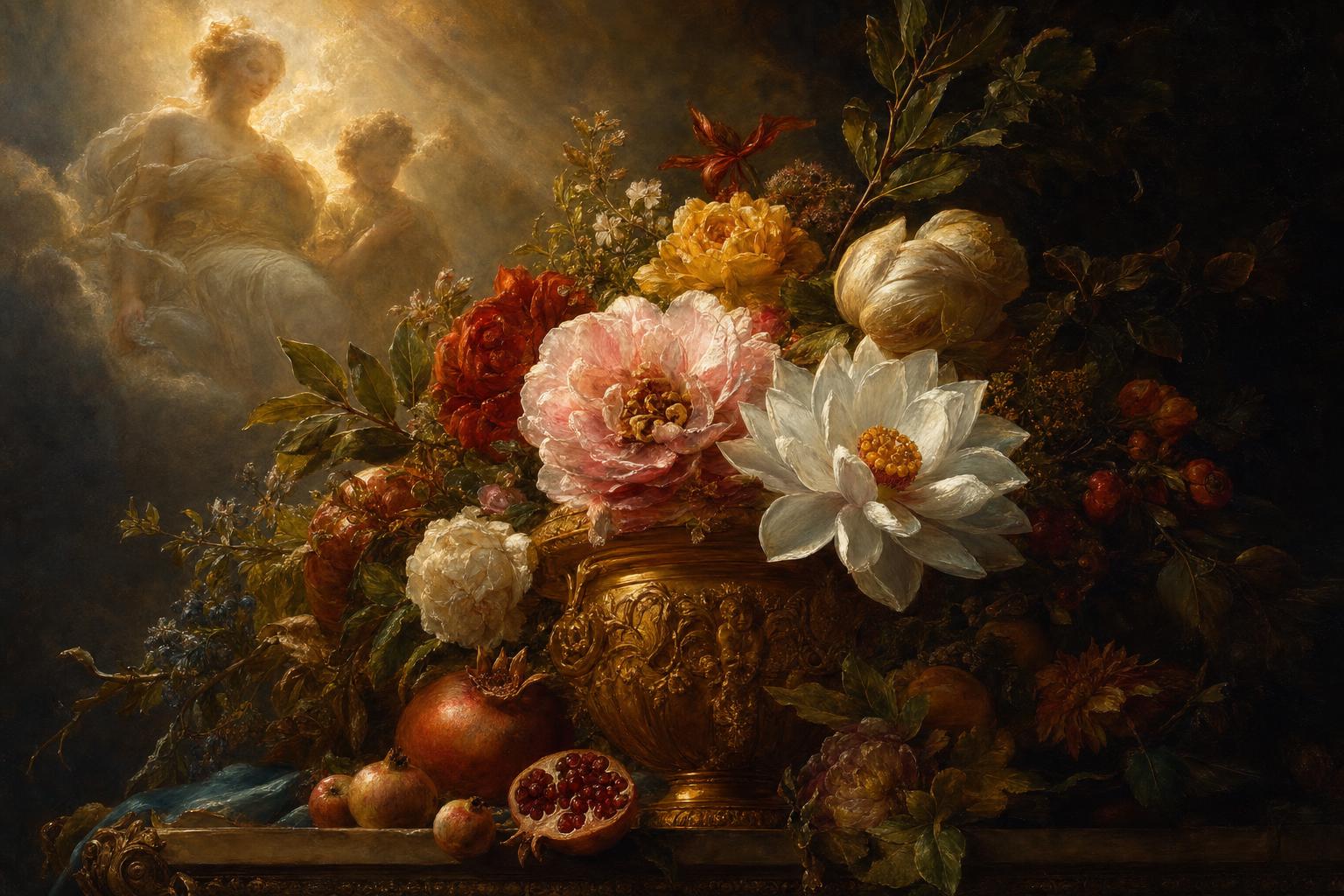 Bouquets rendered as myth